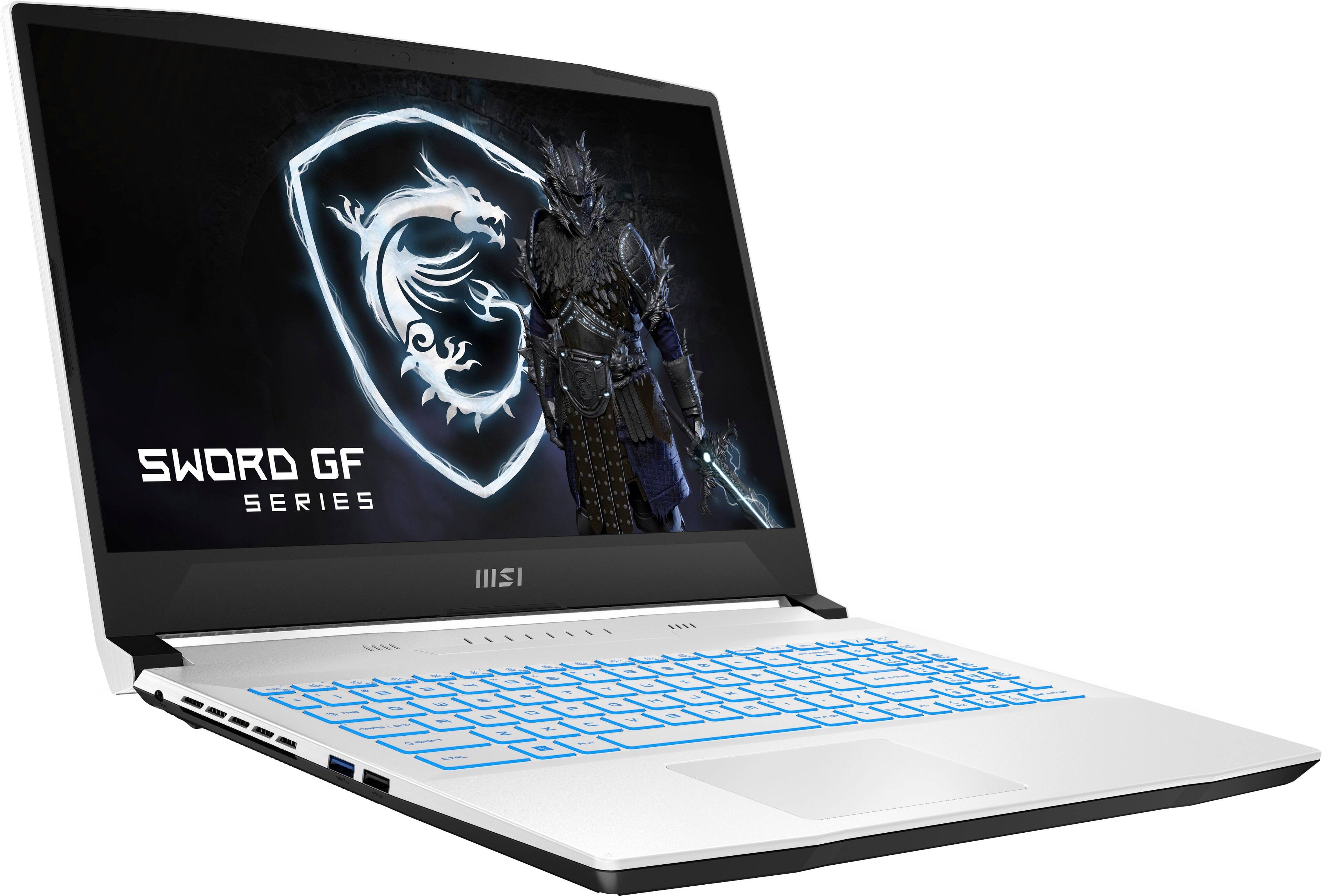Angle. MSI - Sword 15.6" 144hz Gaming Laptop - Intel Core i7 - NVIDIA GeForce RTX 3070Ti - 1TB SSD - 16GB Memory - White.