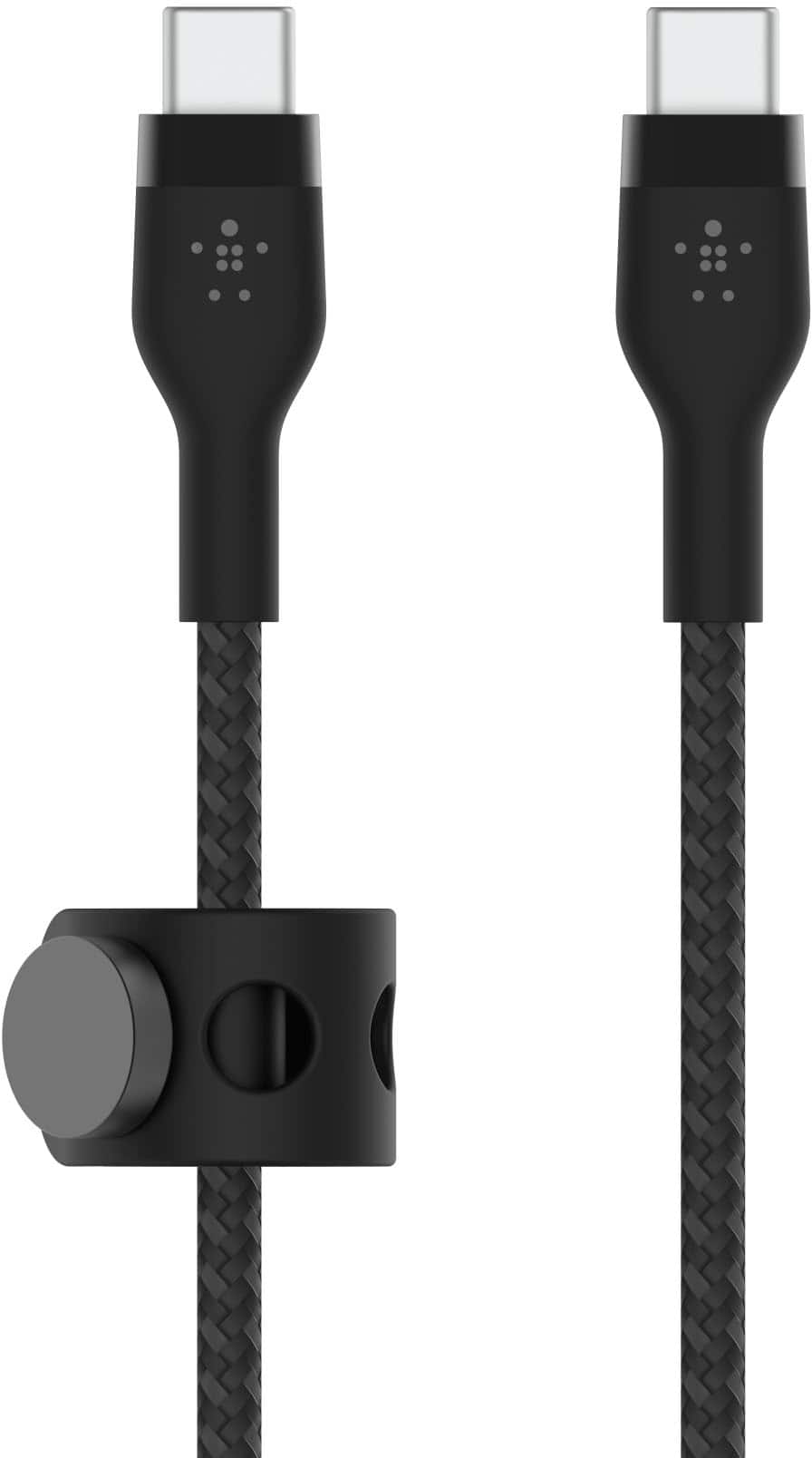 Belkin - BOOST↑CHARGE Pro Flex Braided USB Type C to C Cable 10ft for iPhone, Samsung, Google, iPad, Nintendo Switch 2 & More - Black - Front_Zoom