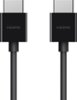 Belkin - Ultra HD HDMI 2.1 Cable 6.6FT/2M - 4K Ultra High Speed HDMI Cable - Compatible with PS4, PS5, Xbox Series X & More - Black