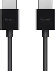 Front. Belkin - Ultra HD HDMI 2.1 Cable 6.6FT/2M - 4K Ultra High Speed HDMI Cable - Compatible with PS4, PS5, Xbox Series X & More - Black.