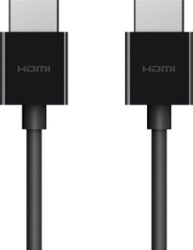 Belkin - Ultra HD HDMI 2.1 Cable 6.6FT/2M - 4K Ultra High Speed HDMI Cable - Compatible with PS4, PS5, Xbox Series X & More - Black - Front_Zoom