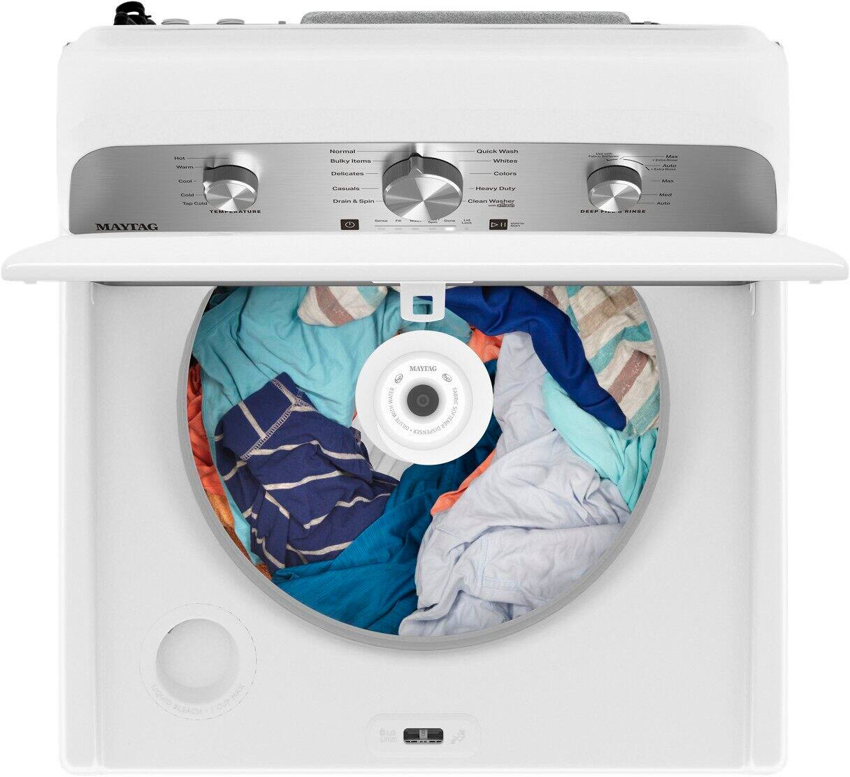 Zoom in on Alt View 15. Maytag - 4.5 Cu. Ft. High Efficiency Top Load Washer with Deep Fill - White.