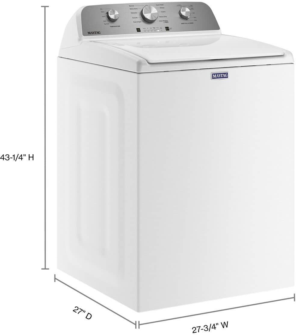 Alt View 1. Maytag - 4.5 Cu. Ft. High Efficiency Top Load Washer with Deep Fill - White.