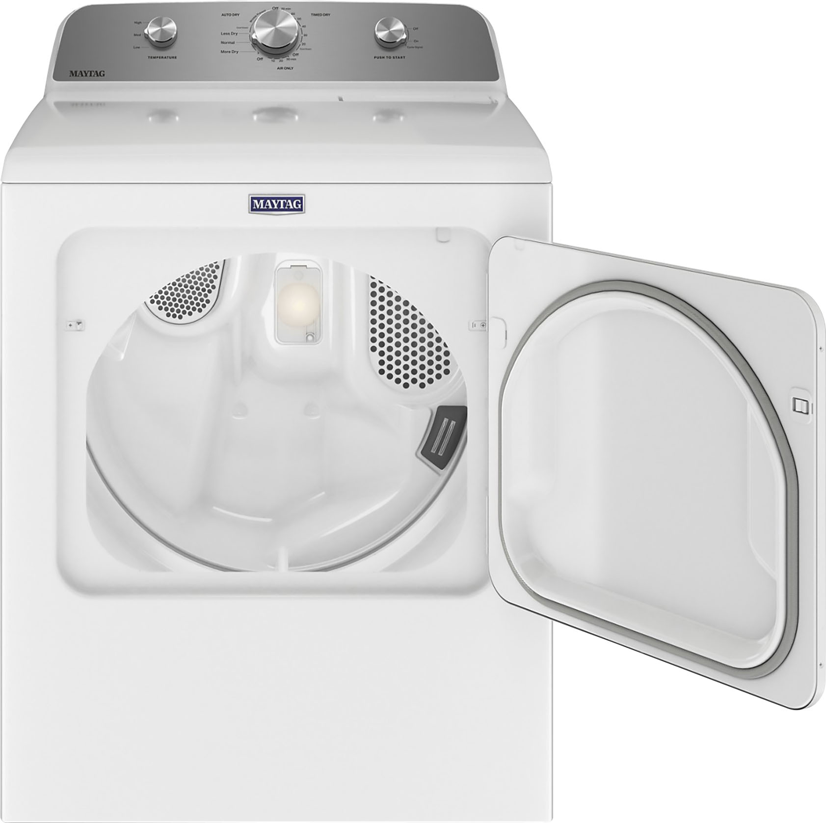 Angle View: Maytag - 7.0 Cu. Ft. Gas Dryer with Wrinkle Prevent - White