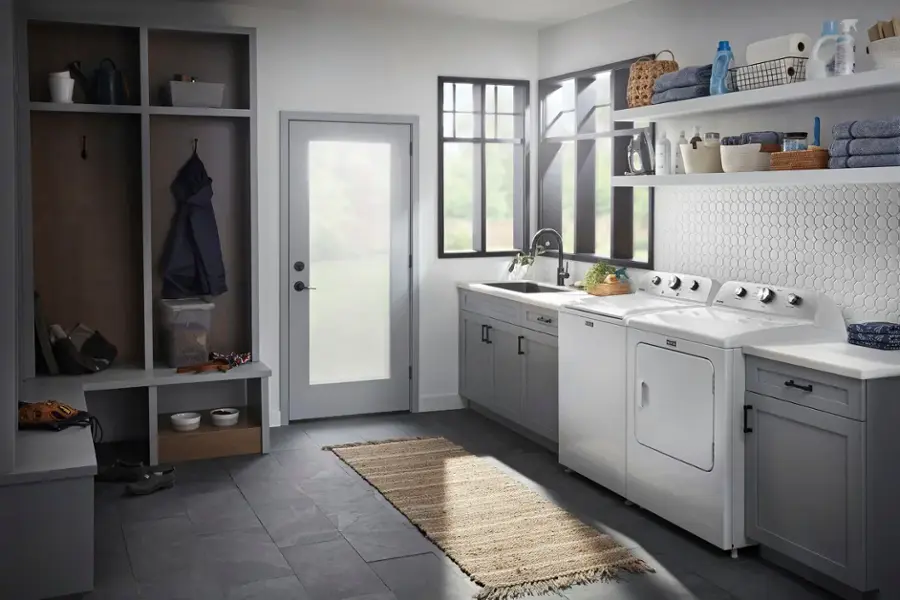 Alt View 18. Maytag - 7.0 Cu. Ft. Gas Dryer with Wrinkle Prevent - White.
