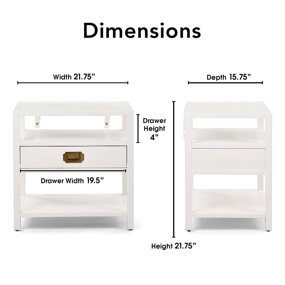 Left View: Finch - Lockwood Side Table - White