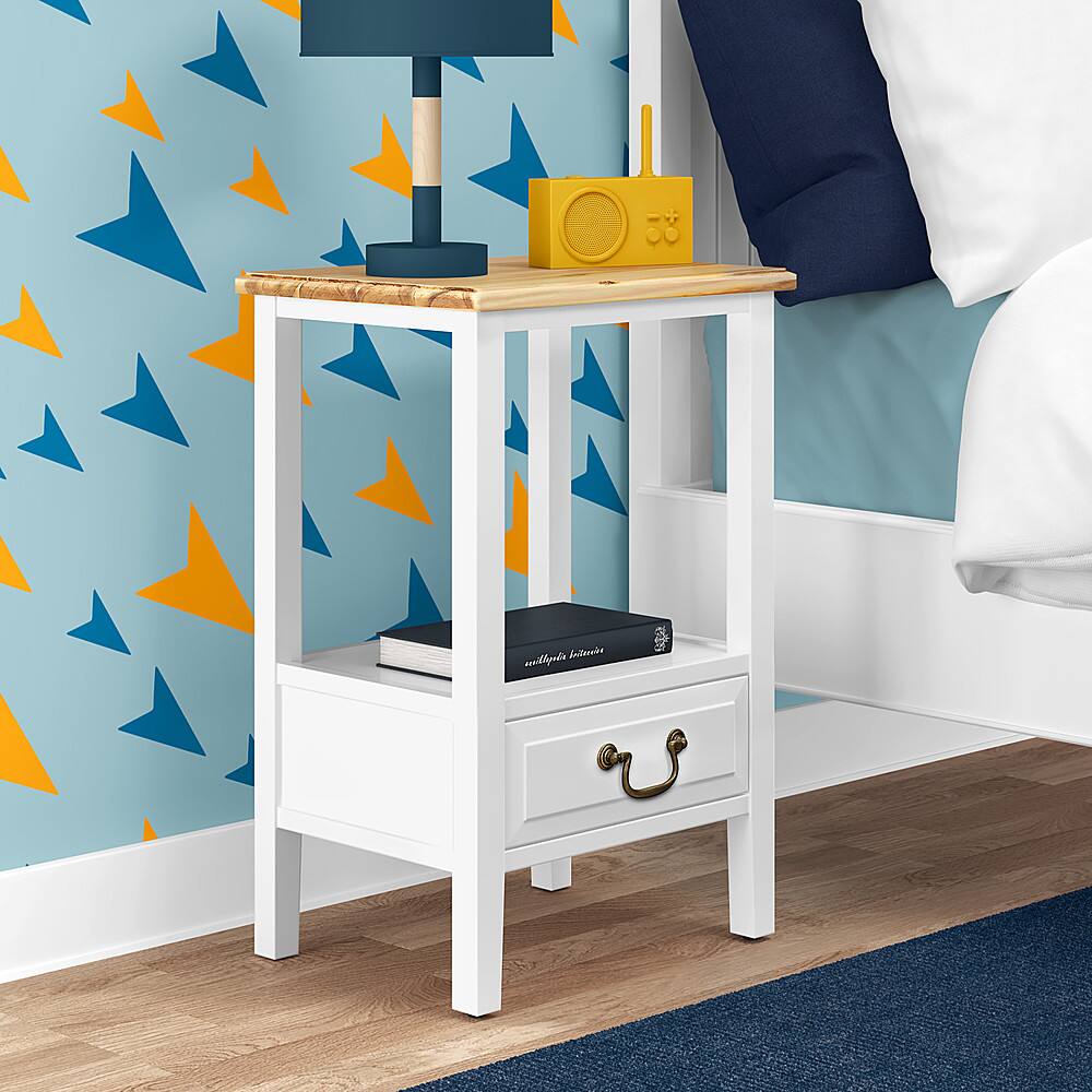 Left View: Click Decor - Harris End Table - White