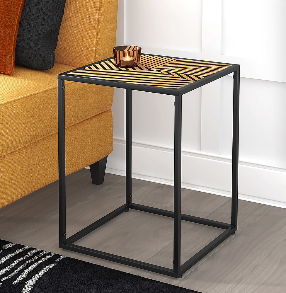 Left View: Elle Decor Julian Side Table - Black