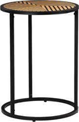 Click Decor - Wilson Round Side Table - Black - Front_Zoom