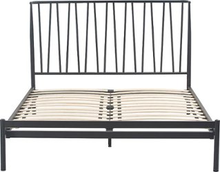 Adore Decor - Stella Queen Size Bed - Black - Front_Zoom