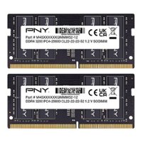 PNY - Performance 32GB (2x16GB) 3200MHz DDR4 DRAM CL22 So-DIMM  Notebook/Laptop Memory Kit - Black - Front_Zoom