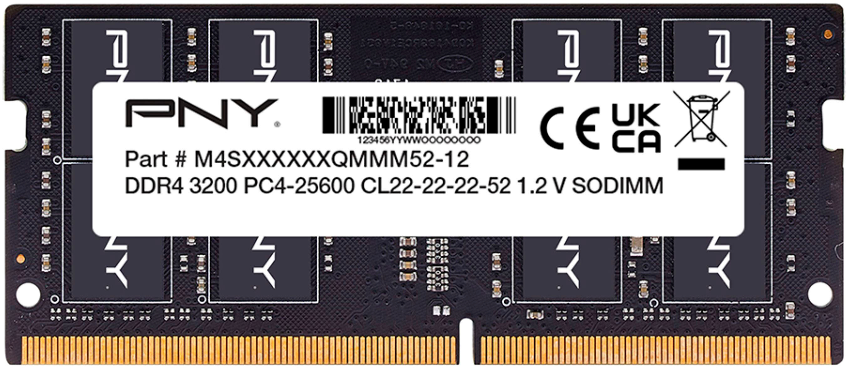 PNY Performance 8GB DDR4 DRAM 3200MHz CL22 SODIMM Notebook/Laptop Memory  Black MN8GSD43200-TB - Best Buy