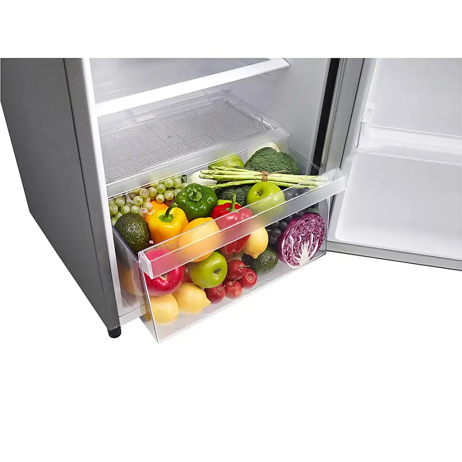 Alt View 13. LG - 5.79 Cu. Ft. Top-Freezer Refrigerator with Semi Auto Defrost - Platinum Silver.