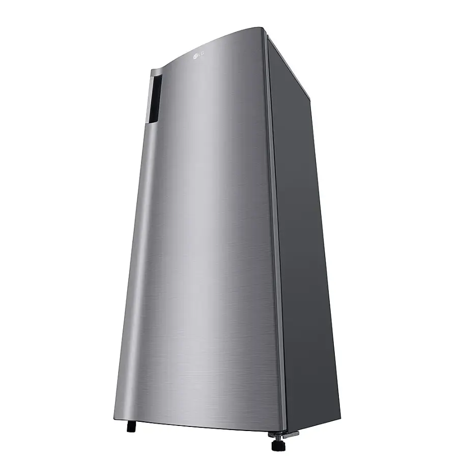 Alt View 4. LG - 5.79 Cu. Ft. Top-Freezer Refrigerator with Semi Auto Defrost - Platinum Silver.