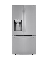 LG - 24.5 Cu. Ft. French Door Smart Refrigerator with Slim SpacePlus Ice - Stainless steel - Front_Zoom