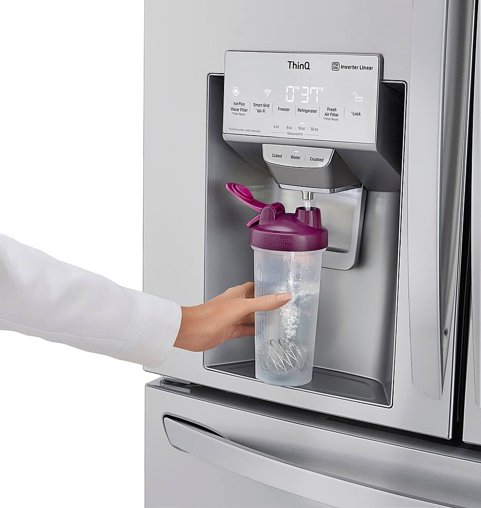 Alt View 24. LG - 29.5 Cu. Ft. 4-Door French Door Smart Refrigerator with Craft Ice - Stainless Steel.