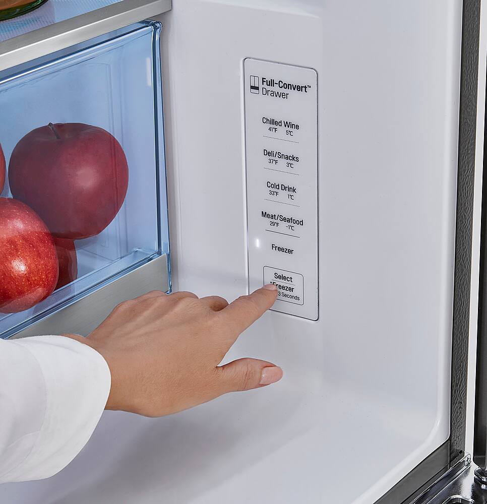 Alt View 31. LG - 29.5 Cu. Ft. 4-Door French Door Smart Refrigerator with Craft Ice - Stainless Steel.