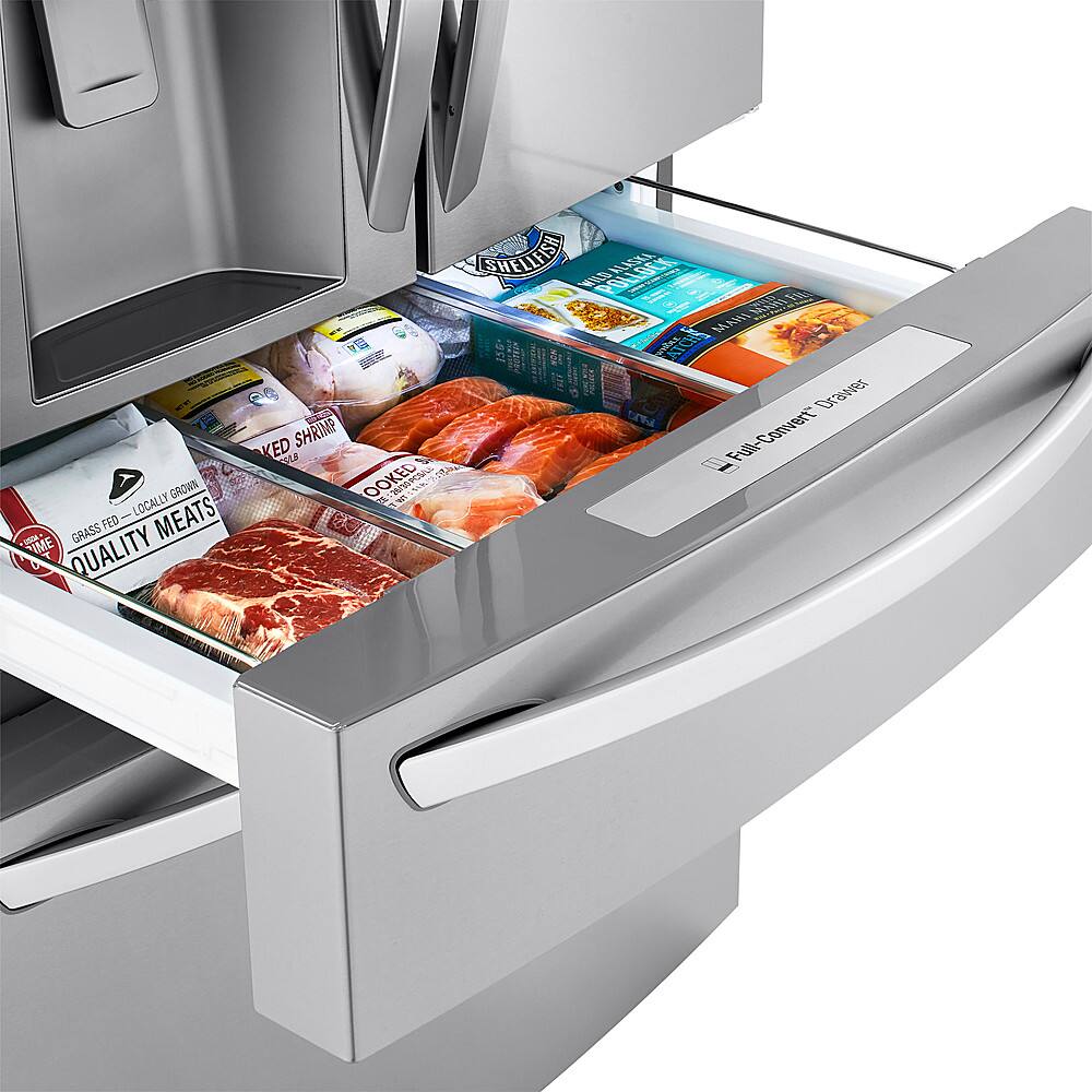 Alt View 15. LG - 29.5 Cu. Ft. 4-Door French Door Smart Refrigerator with Craft Ice - Stainless Steel.