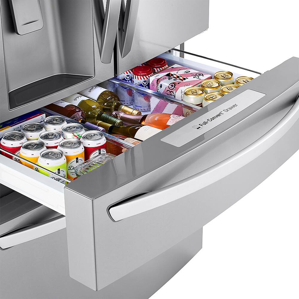 Alt View 16. LG - 29.5 Cu. Ft. 4-Door French Door Smart Refrigerator with Craft Ice - Stainless Steel.