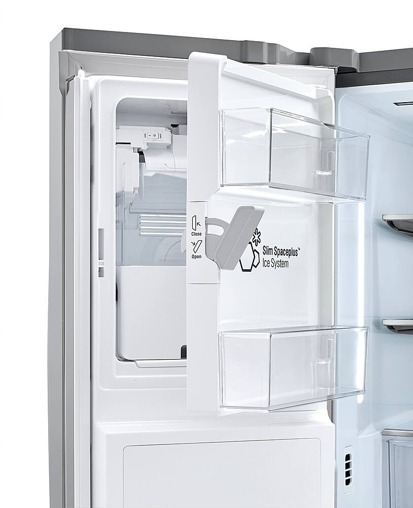 Alt View 20. LG - 29.5 Cu. Ft. 4-Door French Door Smart Refrigerator with Craft Ice - Stainless Steel.