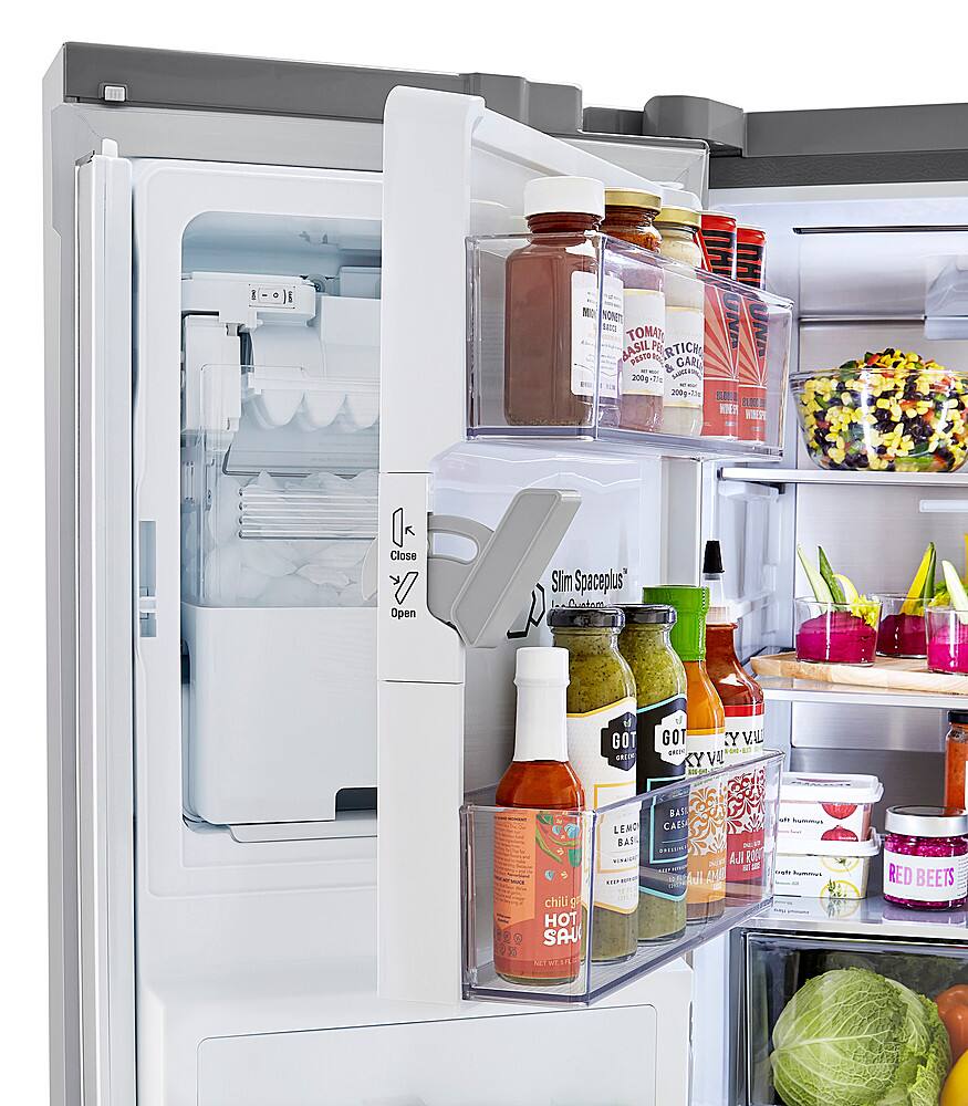 Alt View 21. LG - 29.5 Cu. Ft. 4-Door French Door Smart Refrigerator with Craft Ice - Stainless Steel.