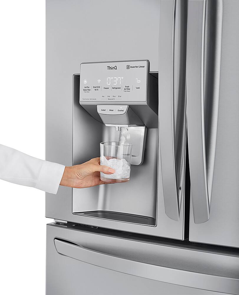 Alt View 23. LG - 29.5 Cu. Ft. 4-Door French Door Smart Refrigerator with Craft Ice - Stainless Steel.