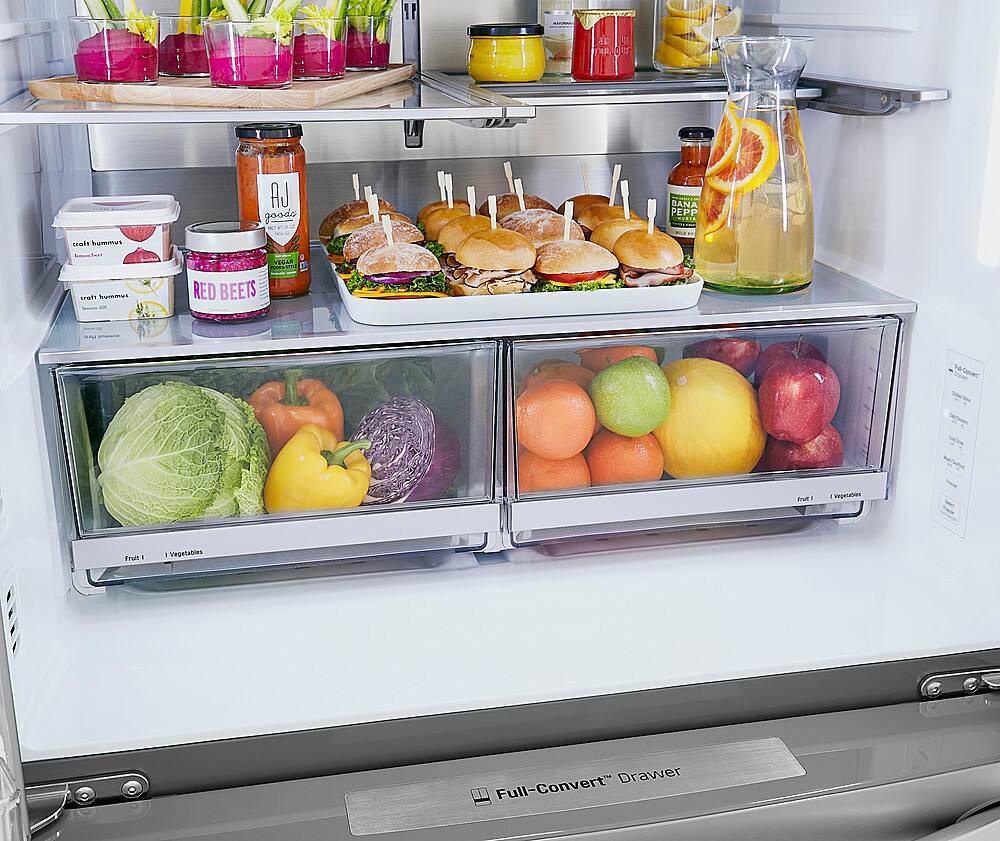 Alt View 30. LG - 29.5 Cu. Ft. 4-Door French Door Smart Refrigerator with Craft Ice - Stainless Steel.