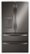 Front. LG - 28.6 Cu. Ft. 4-Door French Door Smart Refrigerator with Water Dispenser - Black Stainless Steel.