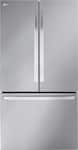 LG - 36-in Counter-Depth MAX 26.5 Cu. Ft. French Door Smart Refrigerator with Internal Water Dispenser - Stainless Steel