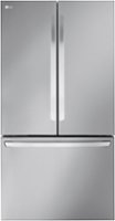 LG - 26.5 Cu. Ft. French Door Counter-Depth Smart Refrigerator with Internal Water - Stainless Steel - Front_Zoom