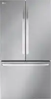LG - Counter-Depth MAX 26.5 Cu. Ft. French Door Smart Refrigerator with Internal Water Dispenser - Stainless Steel - Front_Zoom