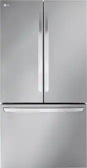 LG - 36-in Counter-Depth MAX 26.5 Cu. Ft. French Door Smart Refrigerator with Internal Water Dispenser - Stainless Steel