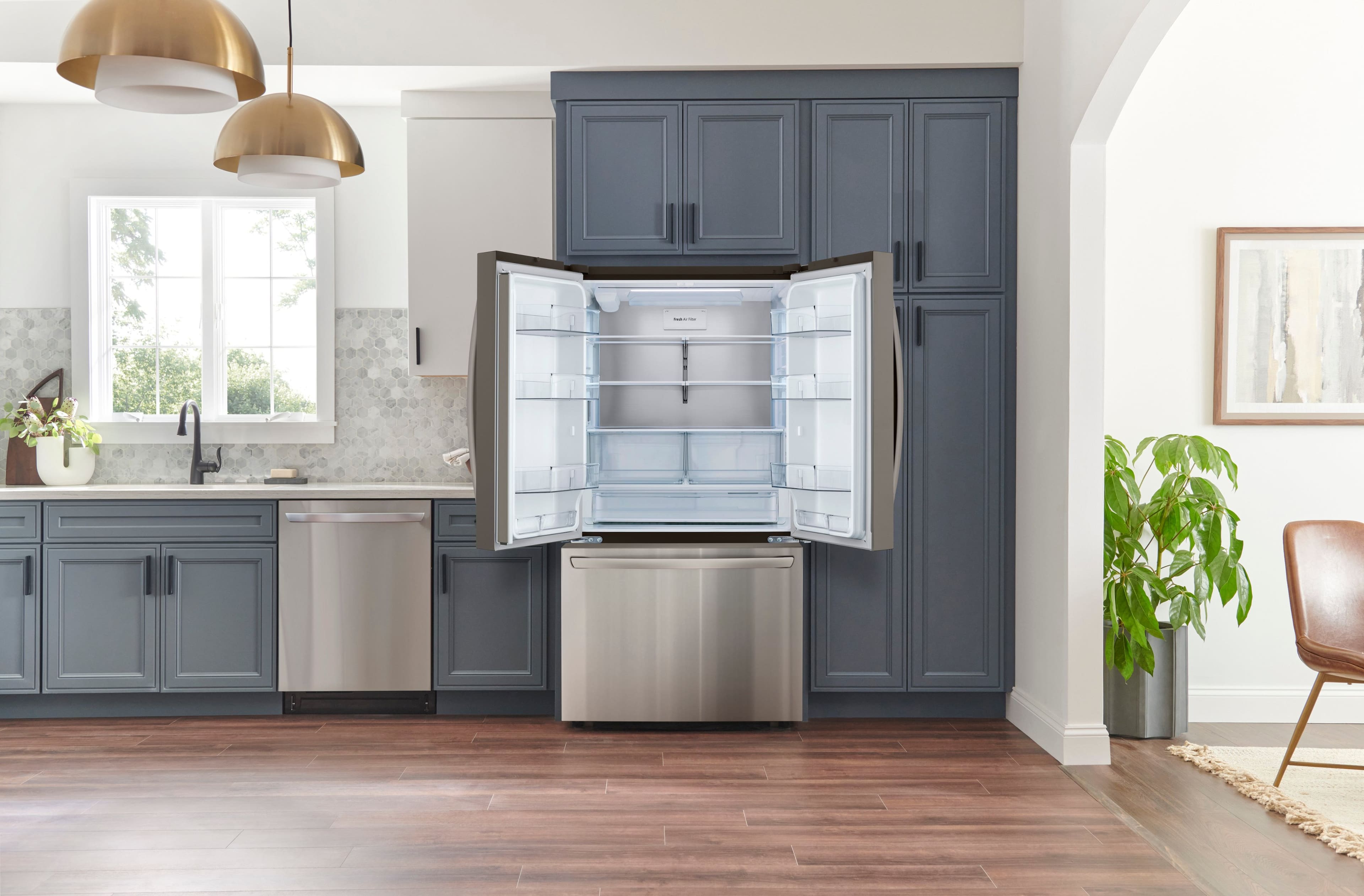 Alt View 24. LG - Counter-Depth MAX 26.5 Cu. Ft. French Door Smart Refrigerator with Internal Water - Stainless Steel.