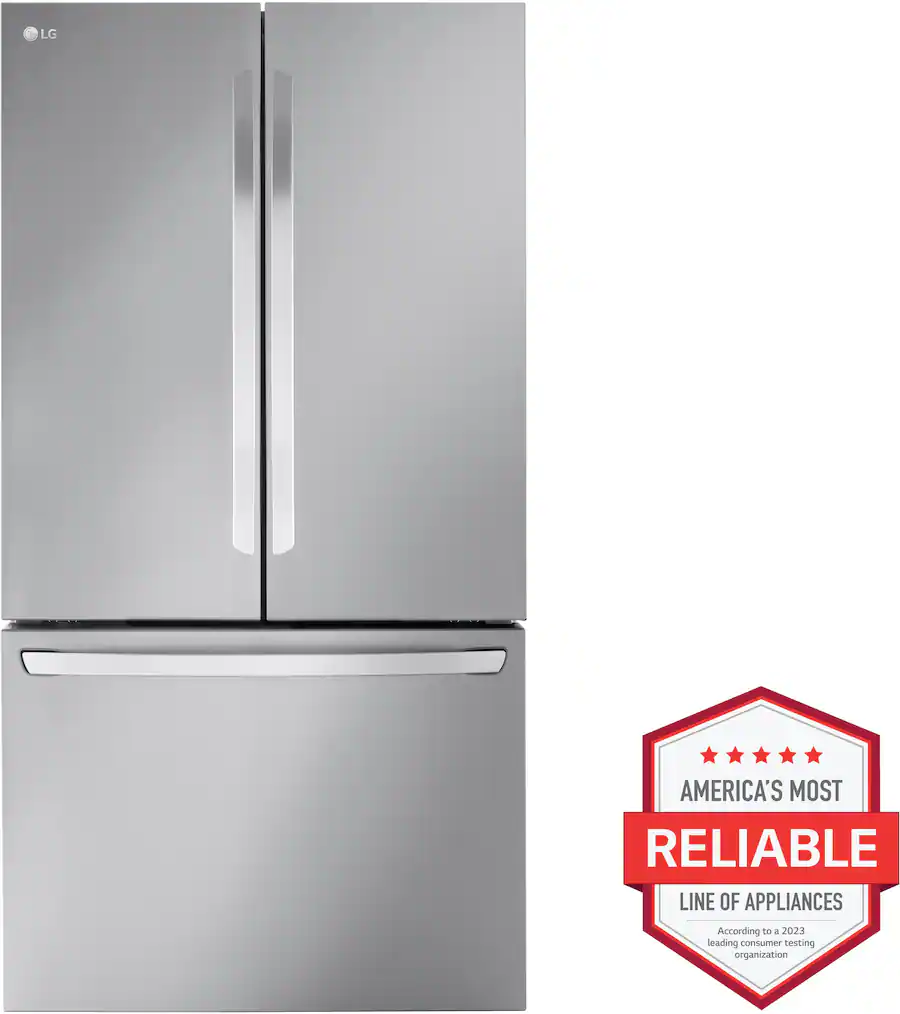LG Counter Depth MAX 26.5 Cu. Ft. French Door Smart Refrigerator with ...