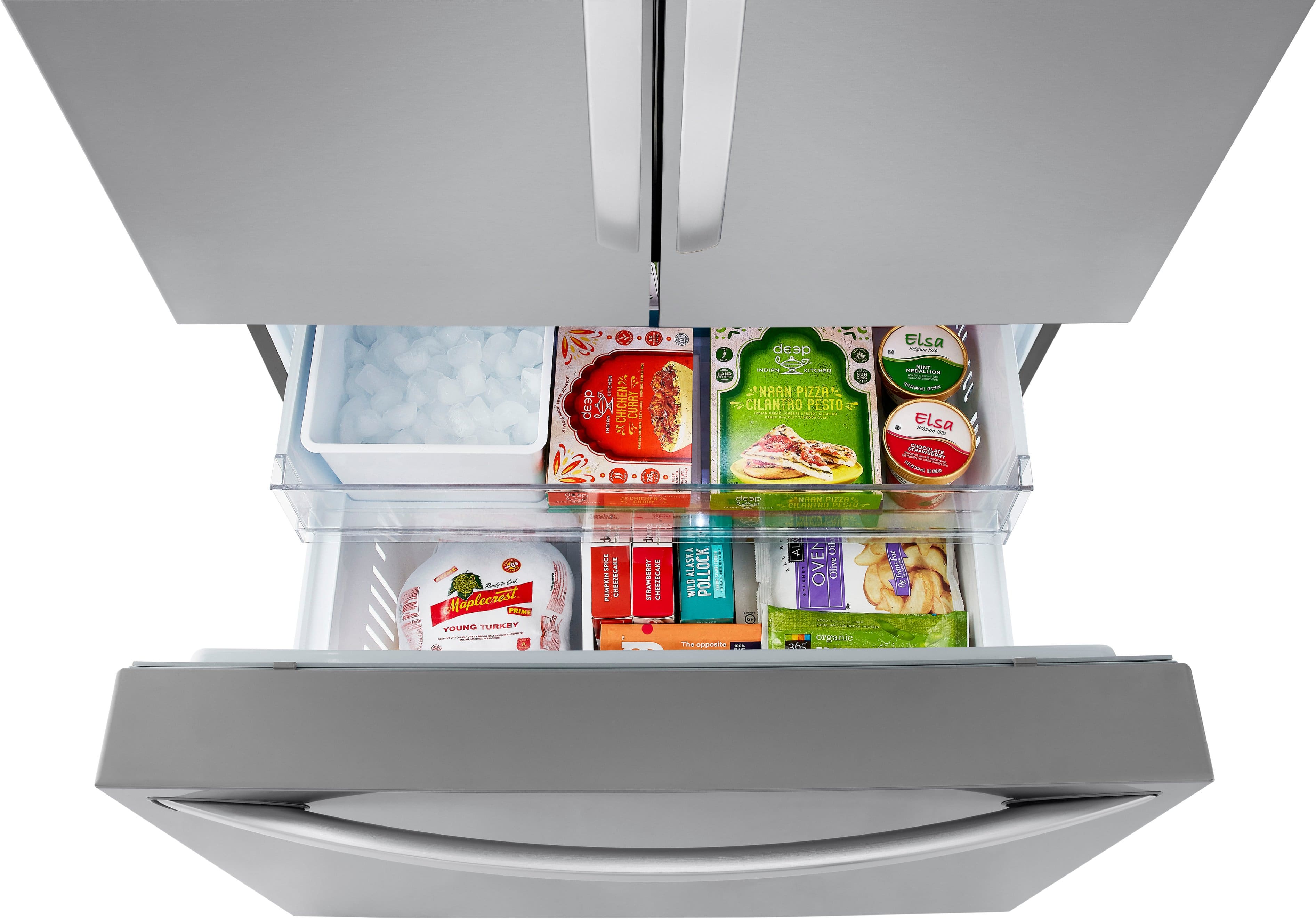 Alt View 12. LG - Counter-Depth MAX 26.5 Cu. Ft. French Door Smart Refrigerator with Internal Water - Stainless Steel.