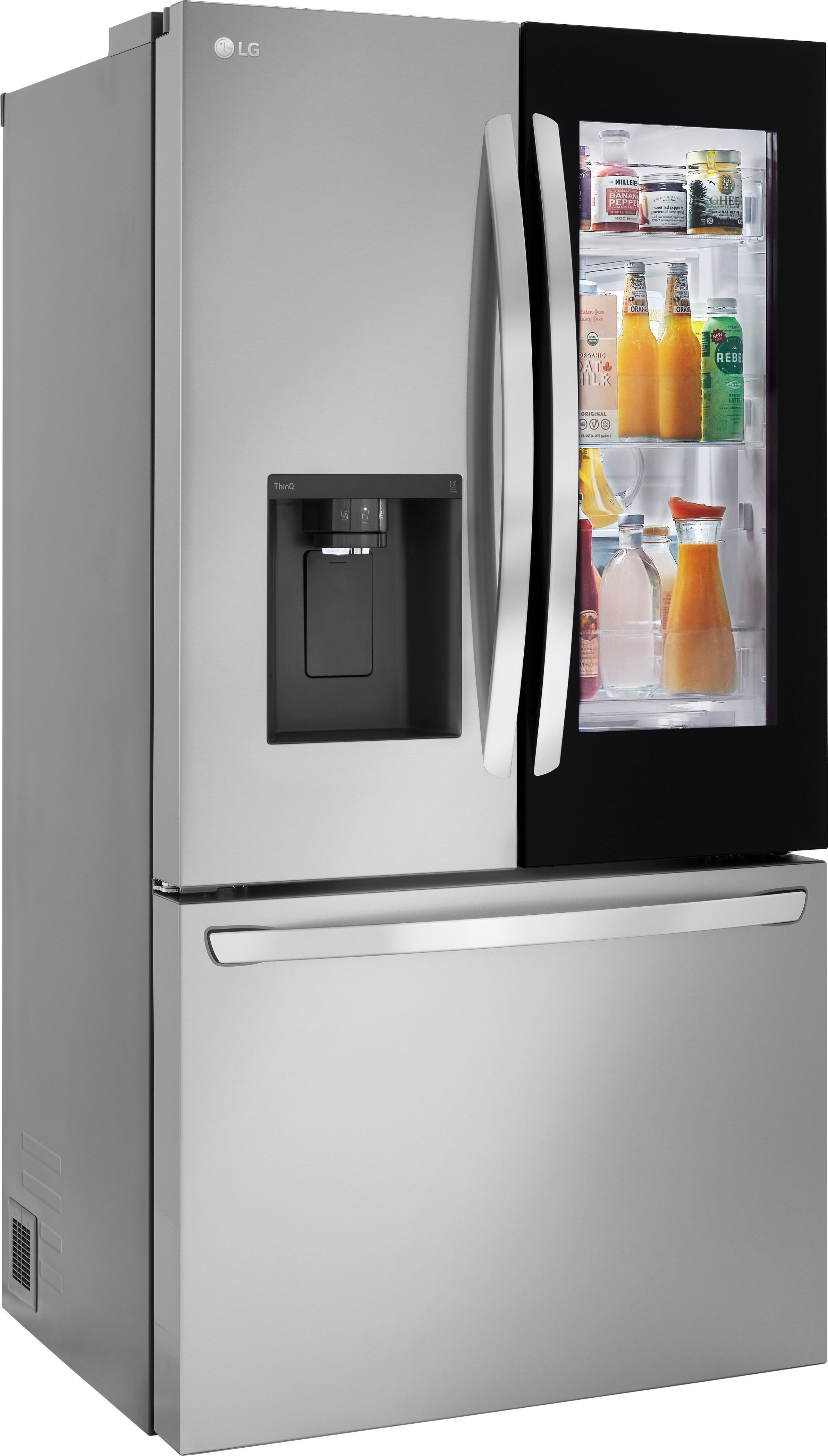 LG 25.5 Cu. Ft. French Door Counter-Depth Smart Refrigerator with InstaView  Stainless Steel LRFOC2606S - Best Buy