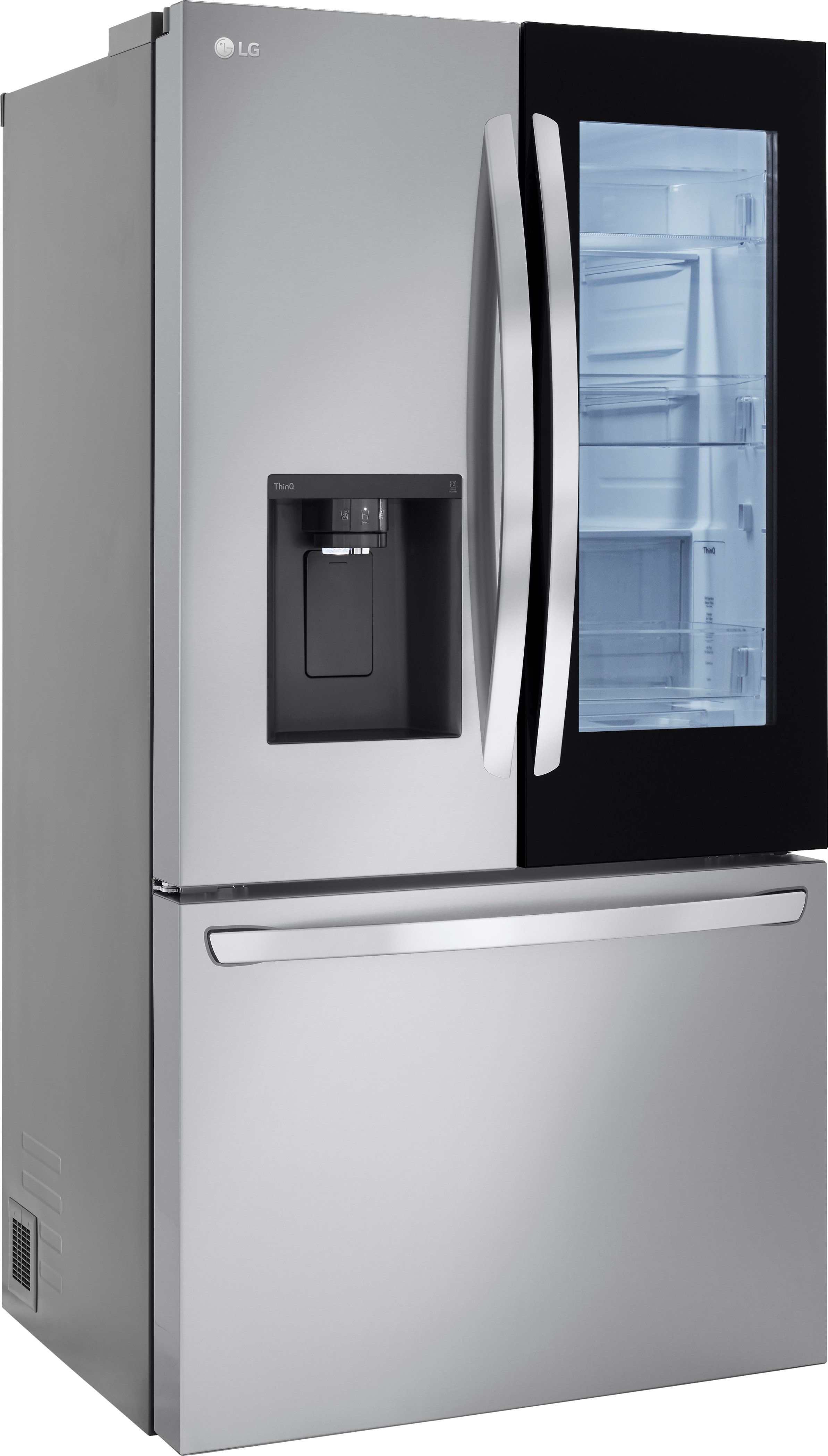 LG 6.6-cu ft Counter-depth Top-Freezer Refrigerator (Platinum Silver)  ENERGY STAR in the Top-Freezer Refrigerators department at