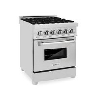 ZLINE - 2.8 cu. ft. Dual Fuel Range with Gas Stove and Electric Oven in Fingerprint Resistant Stainless Steel - Stainless Steel - Front_Zoom