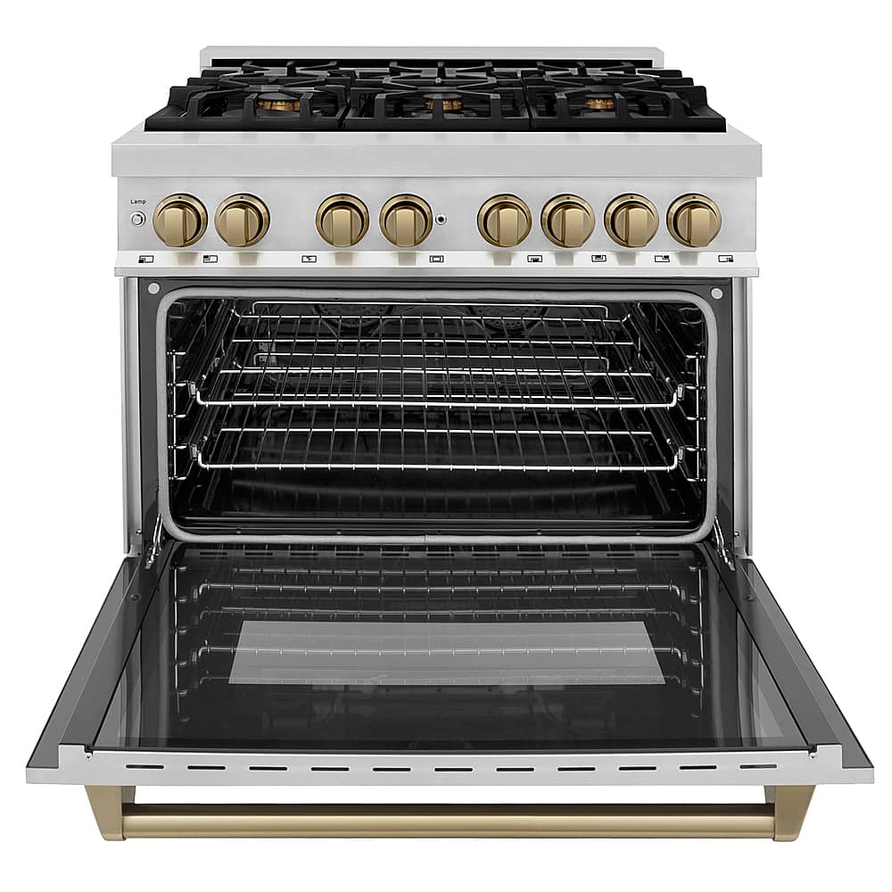 ZLINE Dual Fuel Range with Gas Stove and Electric Oven Stainless Steel