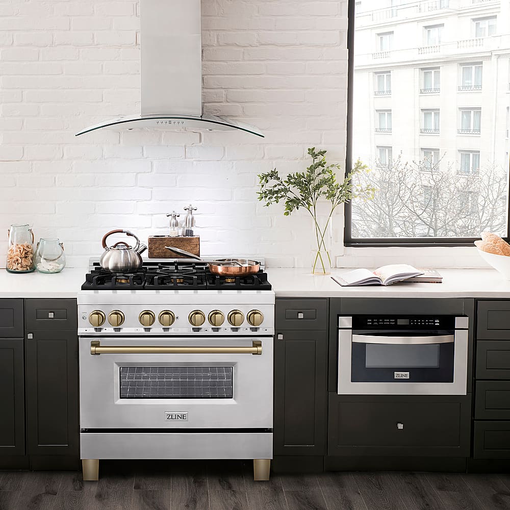 ZLINE Dual Fuel Range with Gas Stove and Electric Oven Stainless Steel