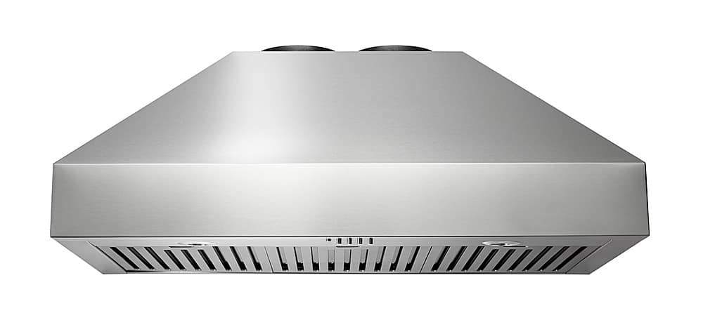 Front. Thor Kitchen - 36 Inch Professional Wall Mount Pyramid Range Hood - Stainless Steel.