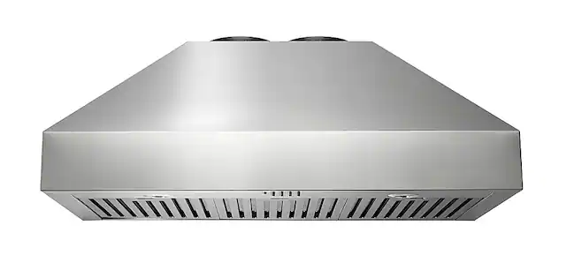 Front. Thor Kitchen - 36 Inch Professional Wall Mount Pyramid Range Hood - Stainless Steel.