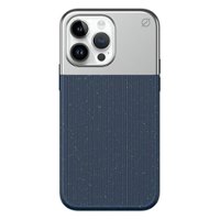Atom Studios - Split Wood Fibre Phone Case with Magsafe for Apple iPhone 14 Pro Max - Ink Blue - Front_Zoom