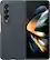 Front. Samsung - Leather Cover for Galaxy Z Fold4 - Graygreen.