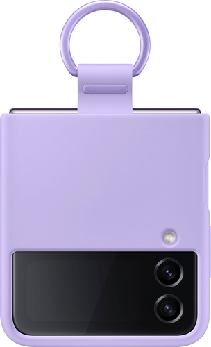 Image of Samsung - Silicone Cover with Ring for Galaxy Z Flip4 - Lavender