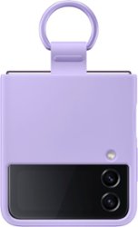Samsung - Silicone Cover with Ring for Galaxy Z Flip4 - Lavender - Front_Zoom