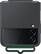 Front. Samsung - Silicone Cover with Strap for Galaxy Z Flip4 - Black.