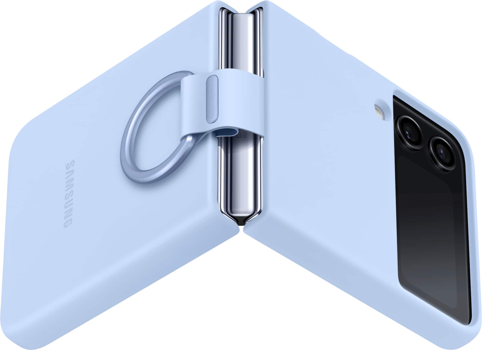 Save on Samsung – Silicone Cover with Ring for Galaxy Z Flip4 – Arctic Blue @ BestBuy Save on Samsung – Silicone Cover with Ring for Galaxy Z Flip4 – Arctic Blue @ BestBuy