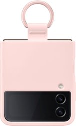 Samsung - Silicone Cover with Ring for Galaxy Z Flip4 - Pink - Front_Zoom