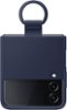 Samsung - Silicone Cover with Ring for Galaxy Z Flip4 - Navy